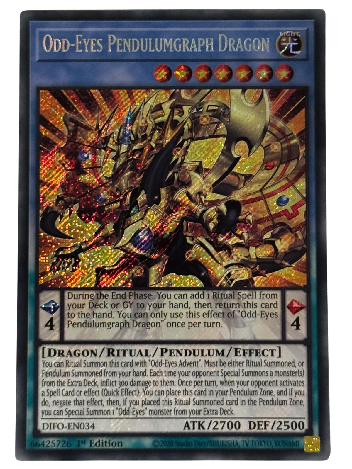 Odd-Eyes Pendulumgraph Dragon DIFO-EN034