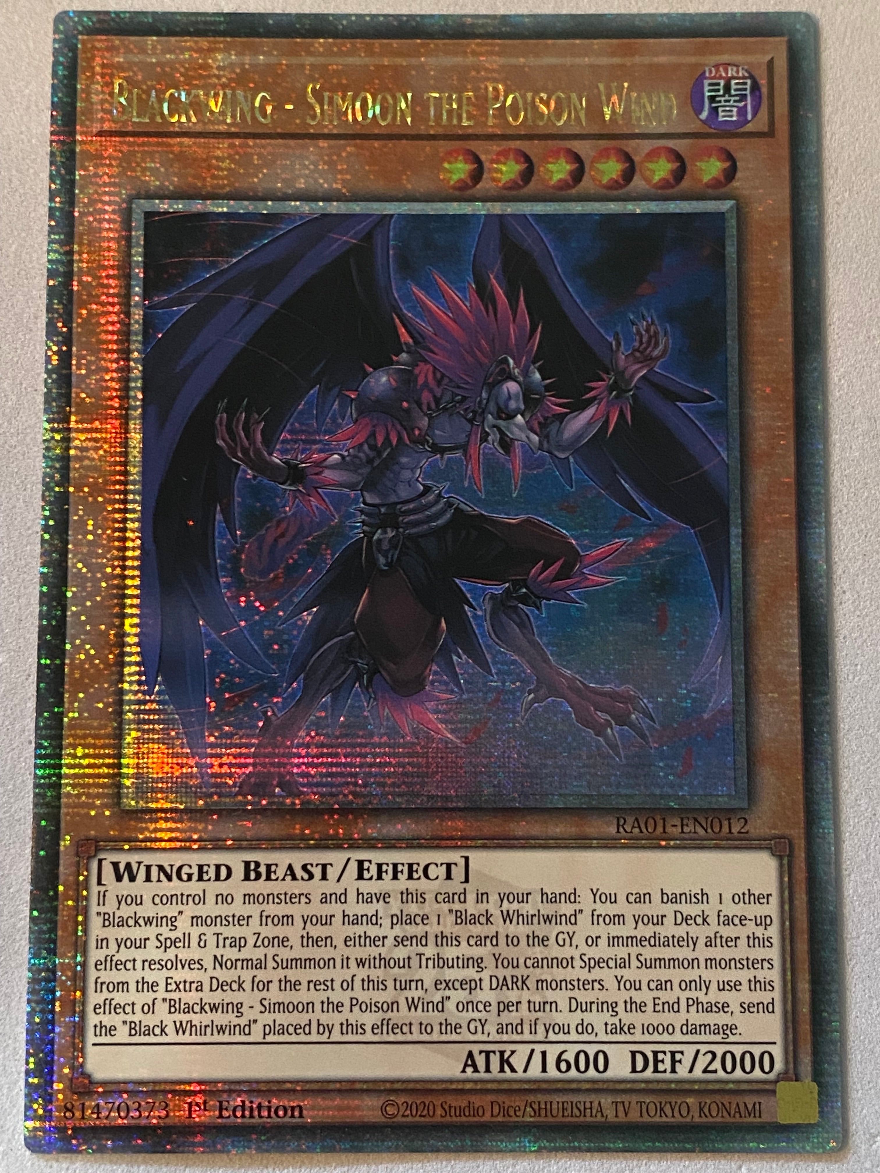 Blackwing - Simoon The Poison Wind RA01-EN012 – Genesis TCG