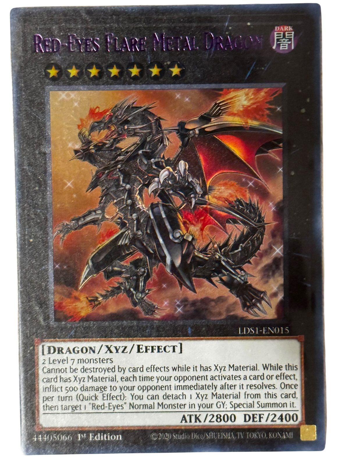 Red-Eyes Flare Metal Dragon LDS1-EN015 Purple Name