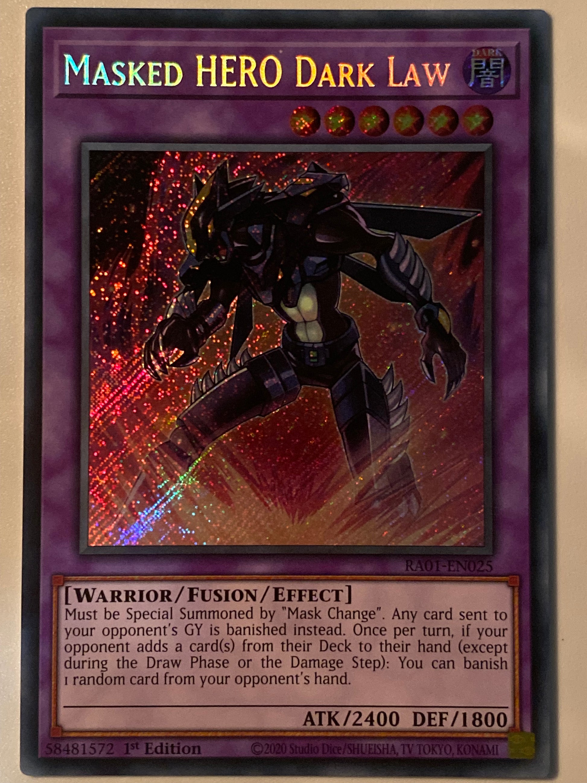 Masked HERO Dark Law RA01-EN025 – Genesis TCG