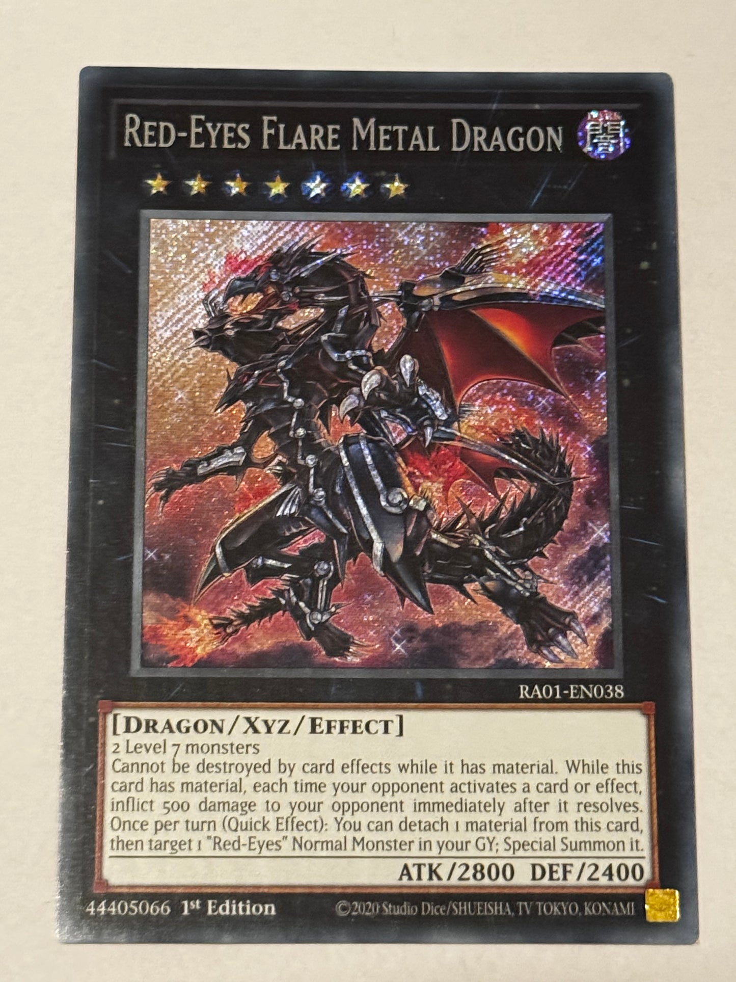 Red-Eyes Flare Metal Dragon RA01-EN038