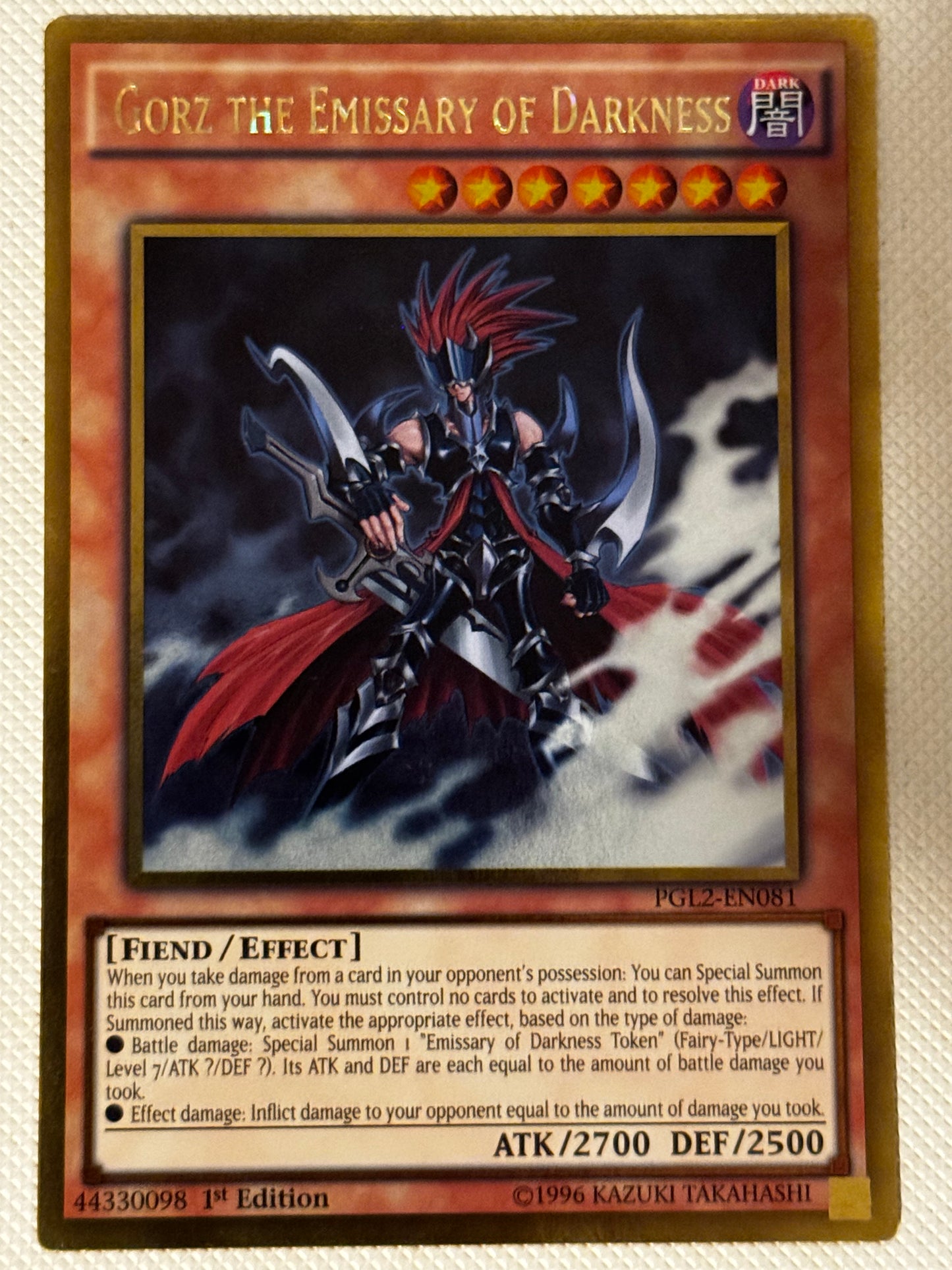 Gorz The Emissary Of Darkness Token PGL2-EN081