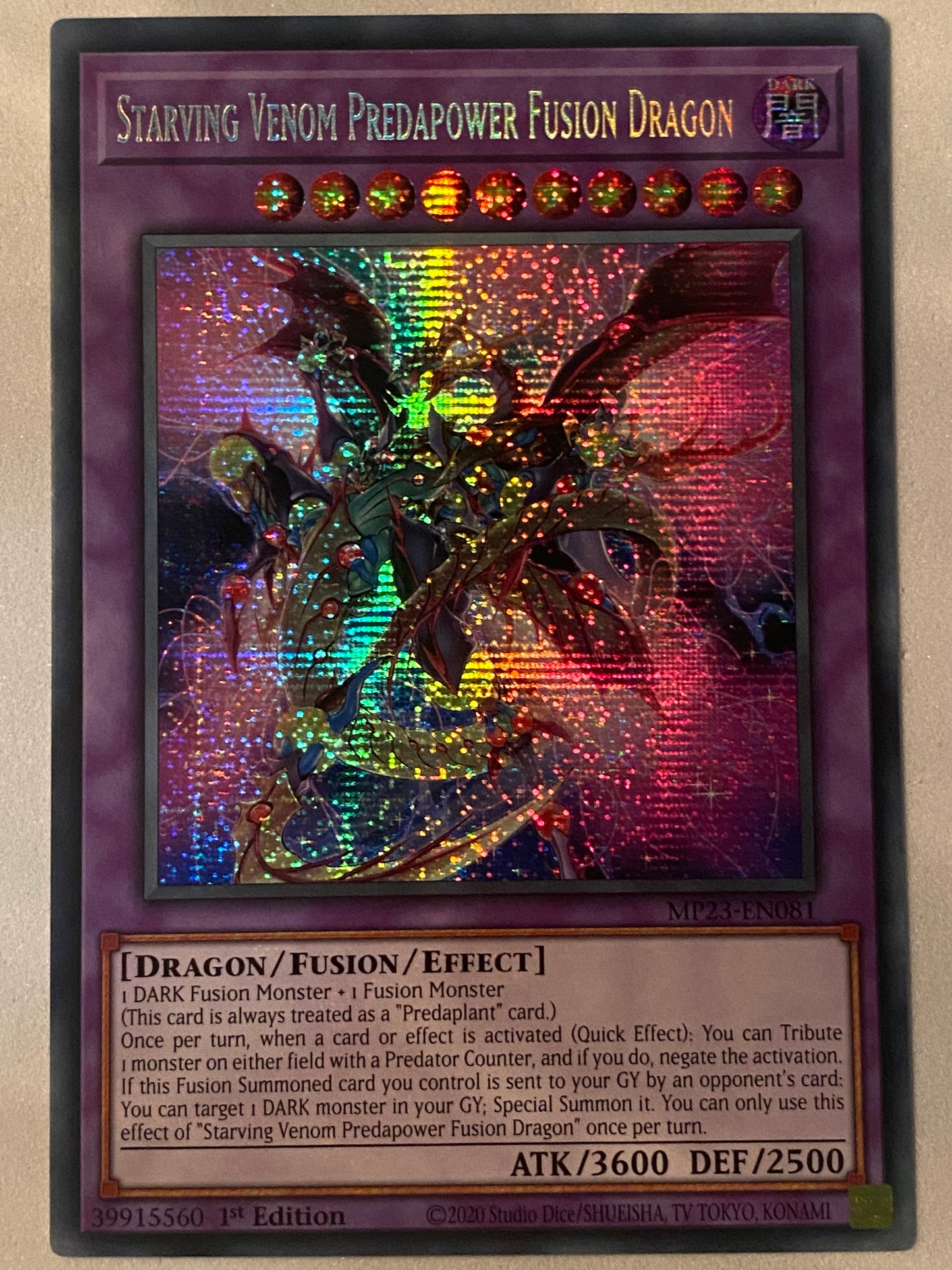 Starving Venom Predapower Fusion Dragon MP23-EN081