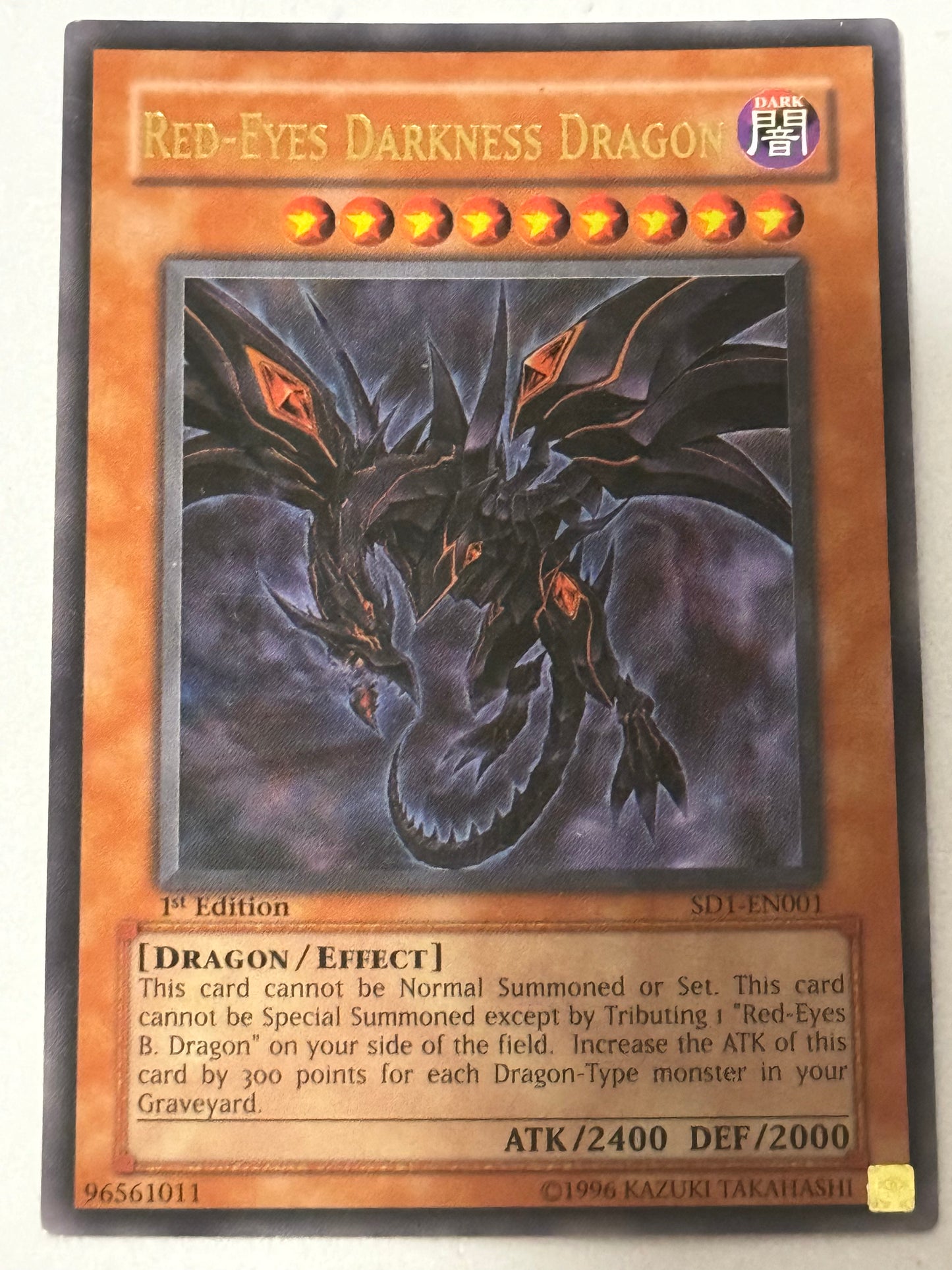 Red-Eyes Darkness Dragon SD1-EN001
