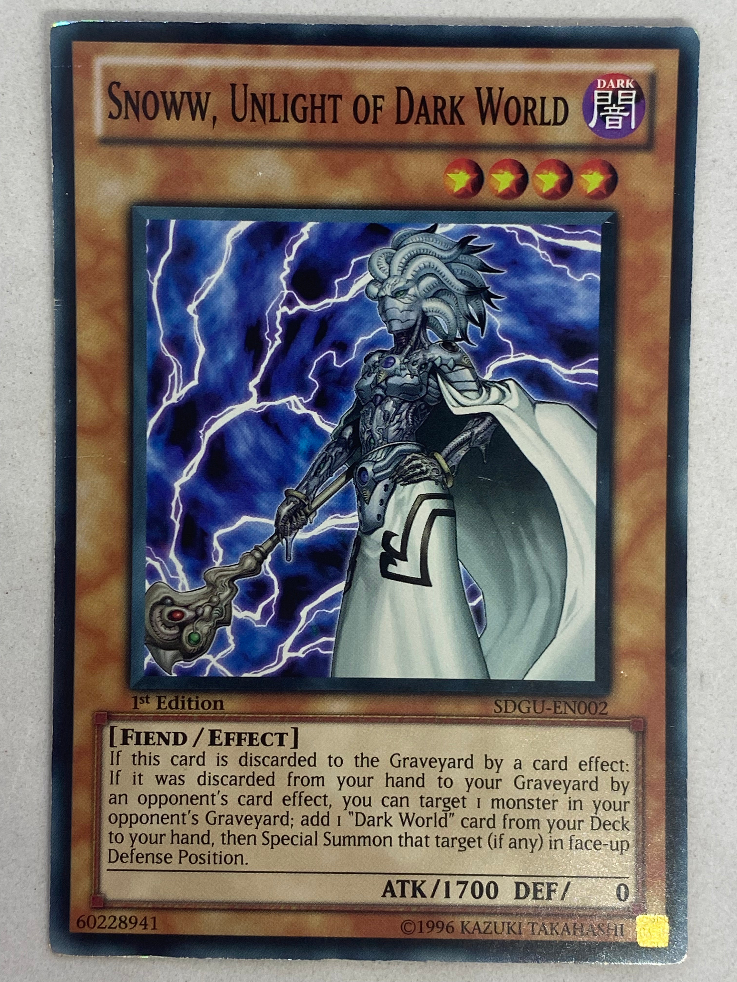 Snoww, Unlight Of Dark World SDGU-EN002 – Genesis TCG