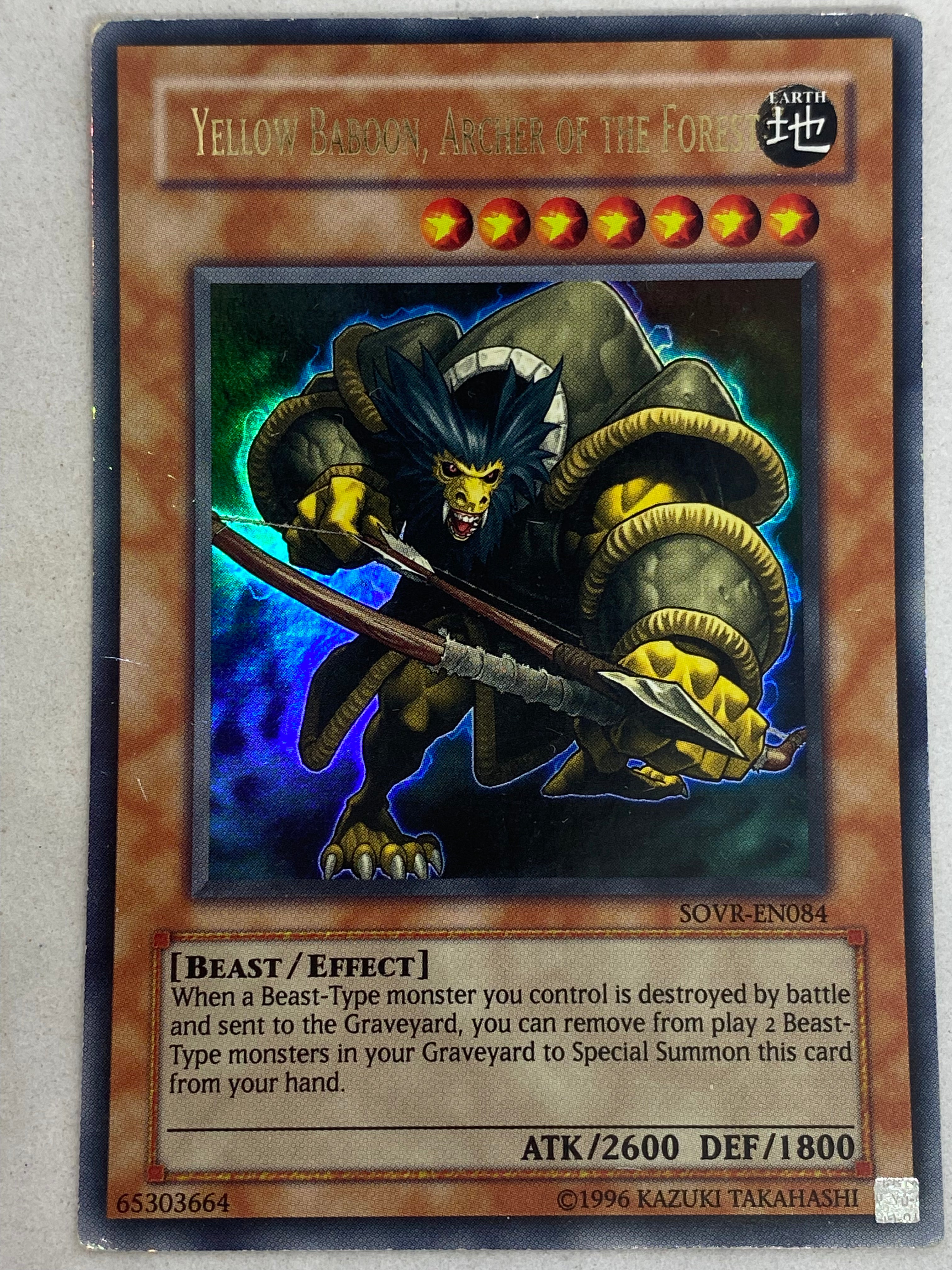 Yu-Gi-Oh! - Yellow Baboon, Archer Of The Forest (SOVR-EN084) - Stardust Overdrive - Ultra Rara - Edizione Illimitata