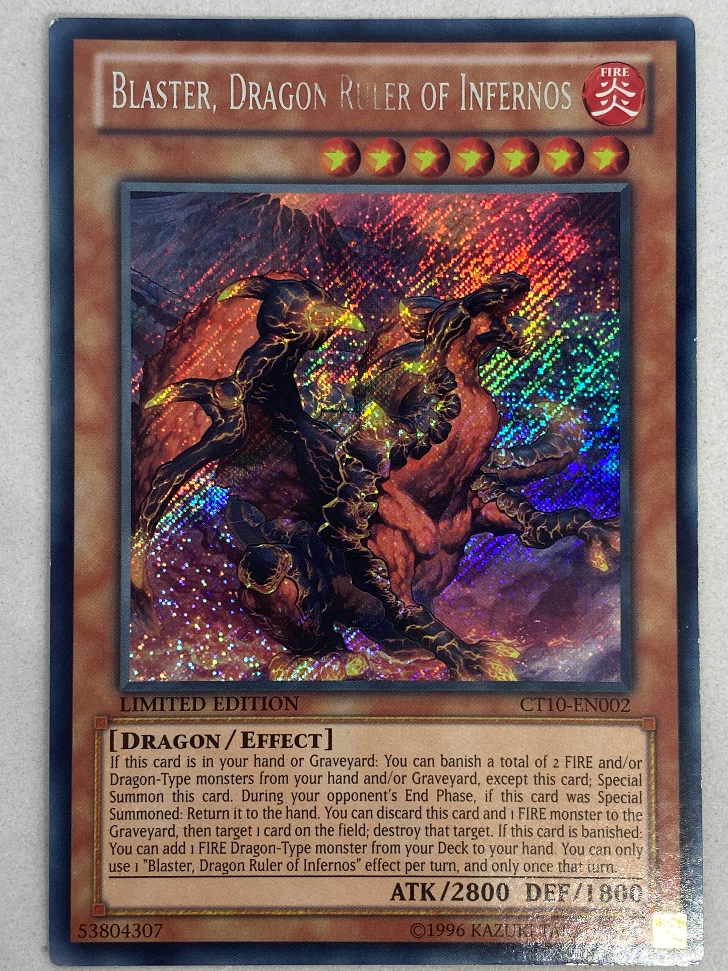 Blaster, Dragon Ruler Of Infernos CT10-EN002