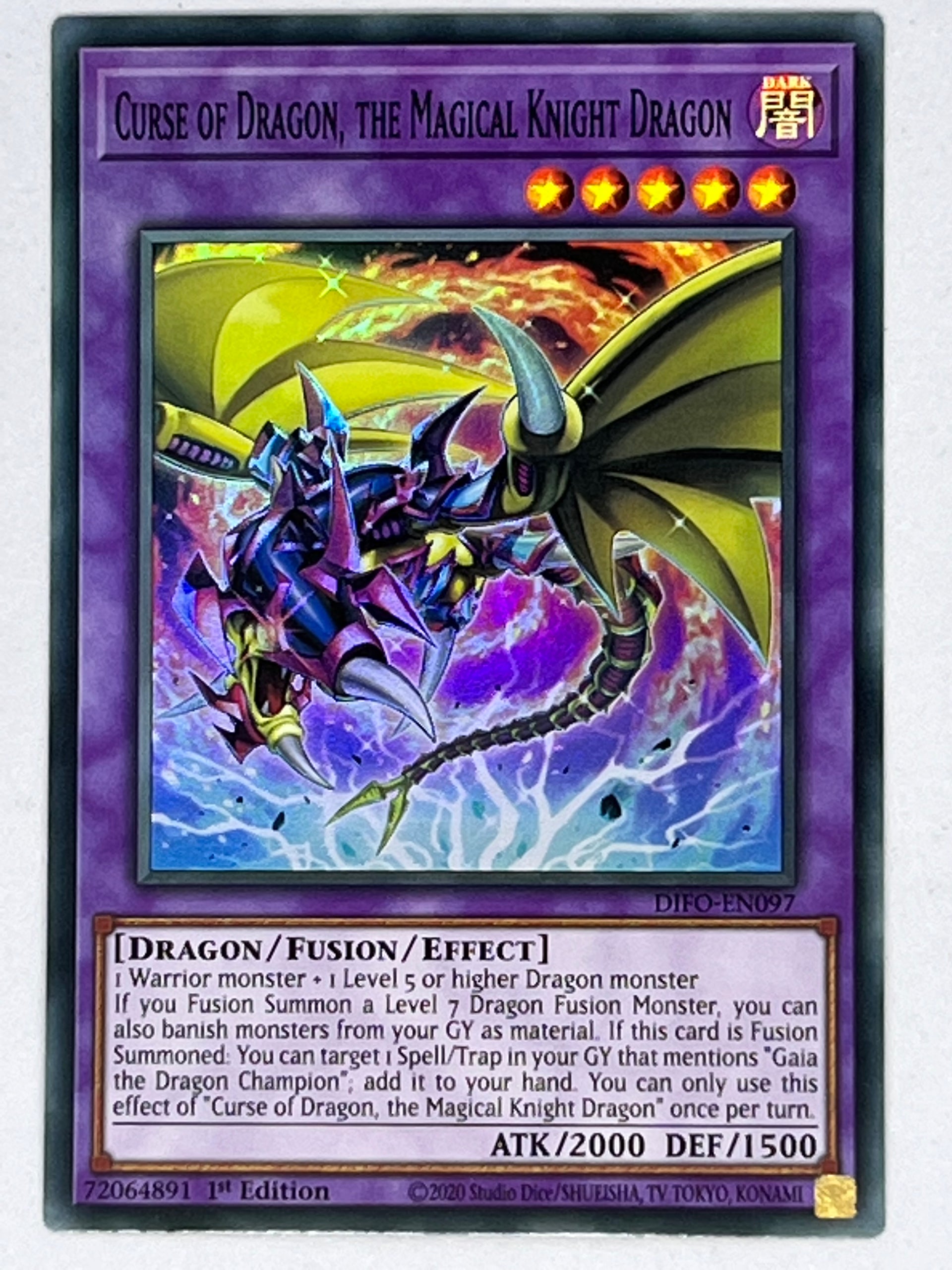 curse of dragon yugioh card Curse Of Dragon, The Magical Knight Dragon DIFO-EN097 – Genesis TCG