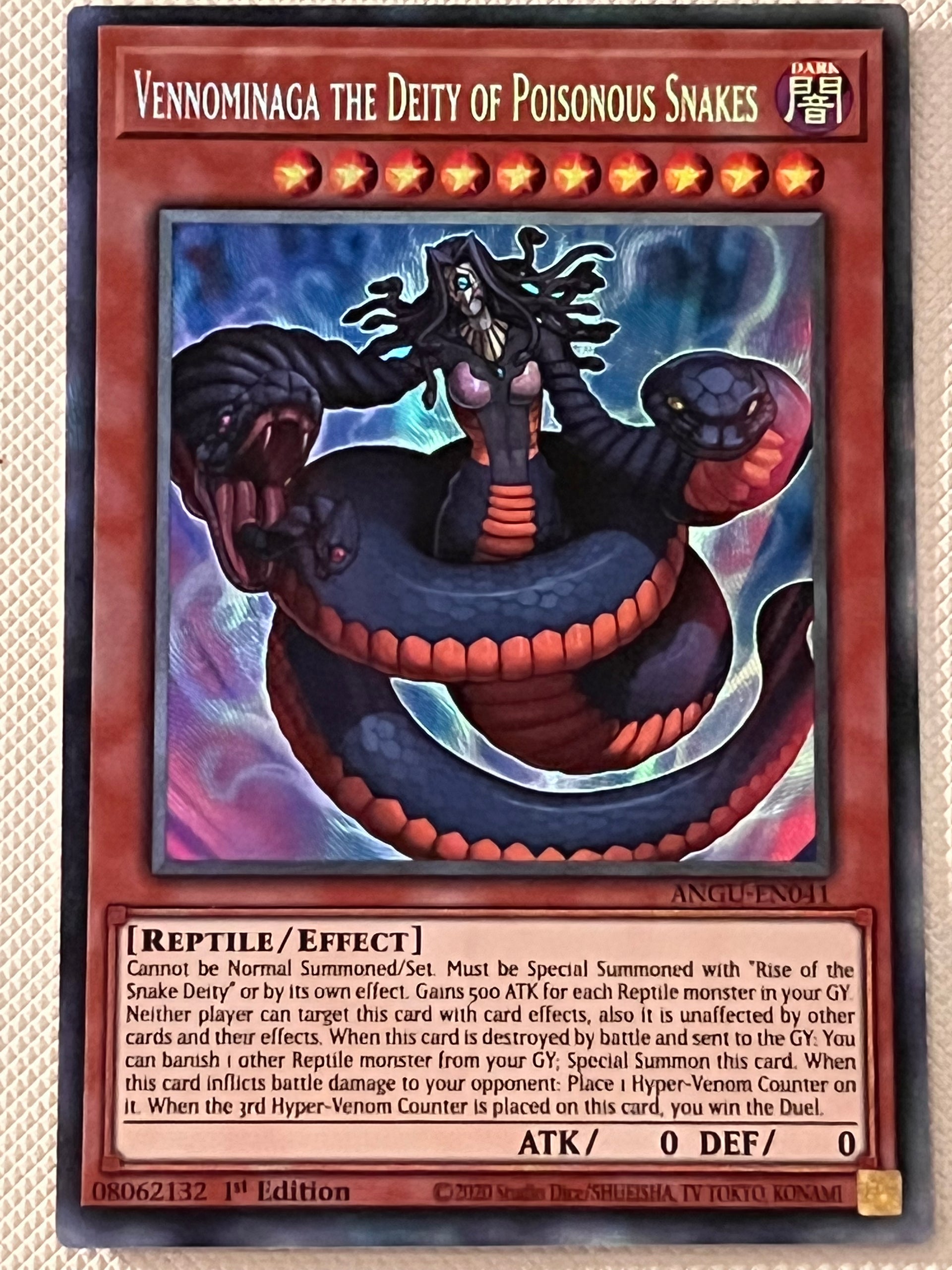 yugioh vennominaga the deity of poisonous snakes deck Vennominaga The Deity Of Poisonous Snakes ANGU-EN041 – Genesis TCG