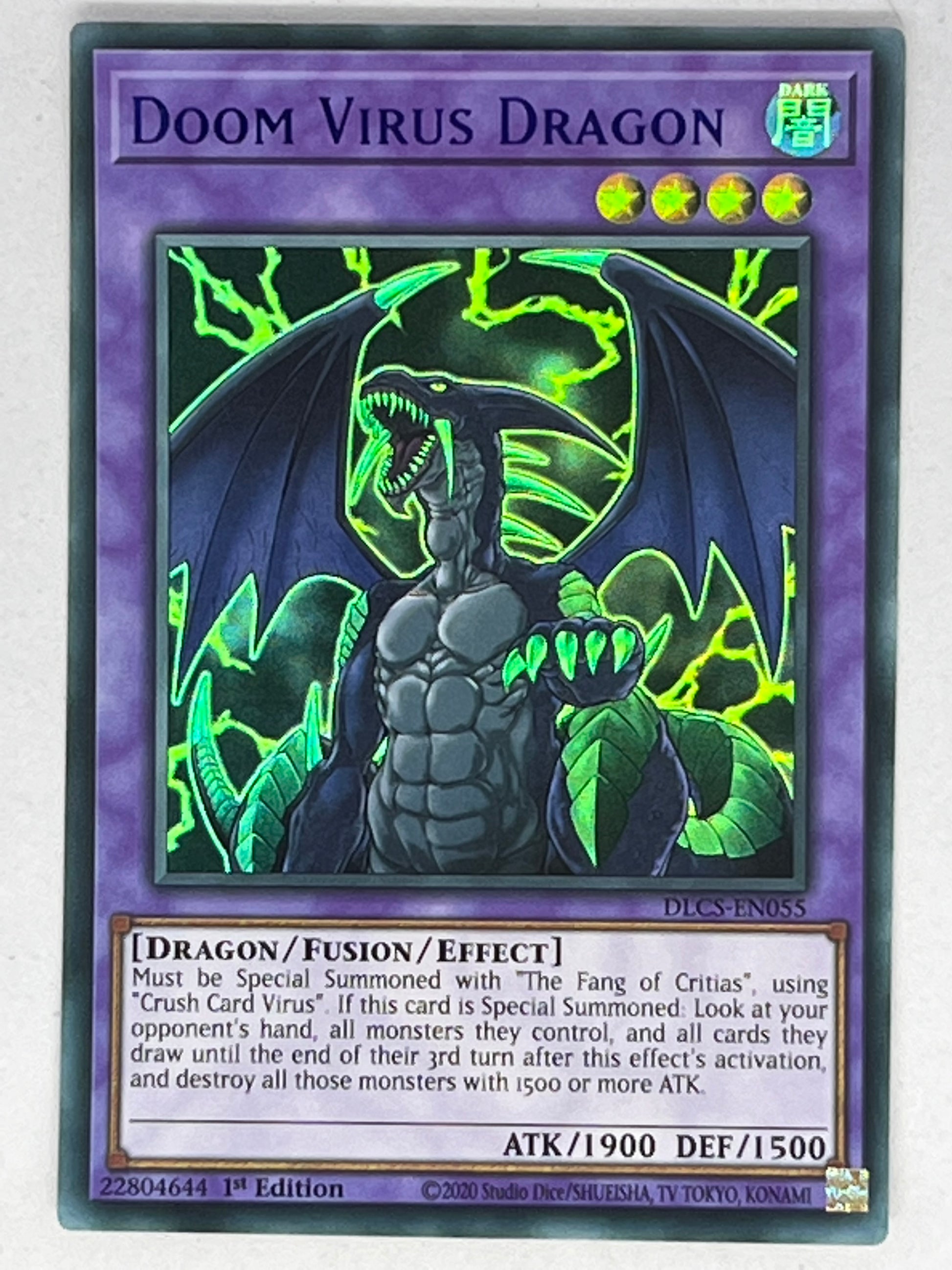Crackdown Yugioh Yu-Gi-Oh! Doom Virus Dragon Ultra Rare + The Fang Of Critias + Crush Card Virus Cards TCG Card Lot Crackdown Yugioh Yu-Gi-Oh! Doom Virus Dragon Ultra Rare + The Fang Of Critias + Crush Card Virus Cards TCG Card Lot
